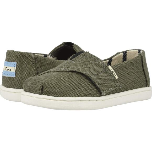 TOMS Unisex Tiny Alpargata Espadrilles – Size 10 T, Eco-Friendly Kids' Loafers - Picture 1 of 5